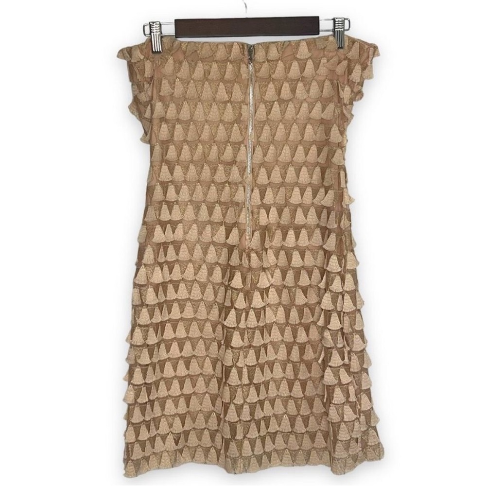 Lulu's Strapless Ruffle Textured Dress in Tan - Picture 2 of 16
